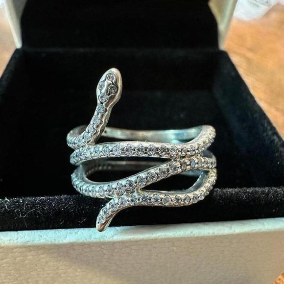 Pandora Jewelry - SWIRLING SNAKE Authentic PANDORA Silver Ring Size 9 (58) 190954CZ